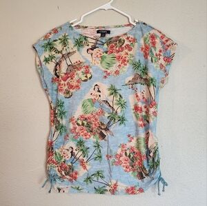 Women's Chaps Hawaiian Print Shirt Size S
